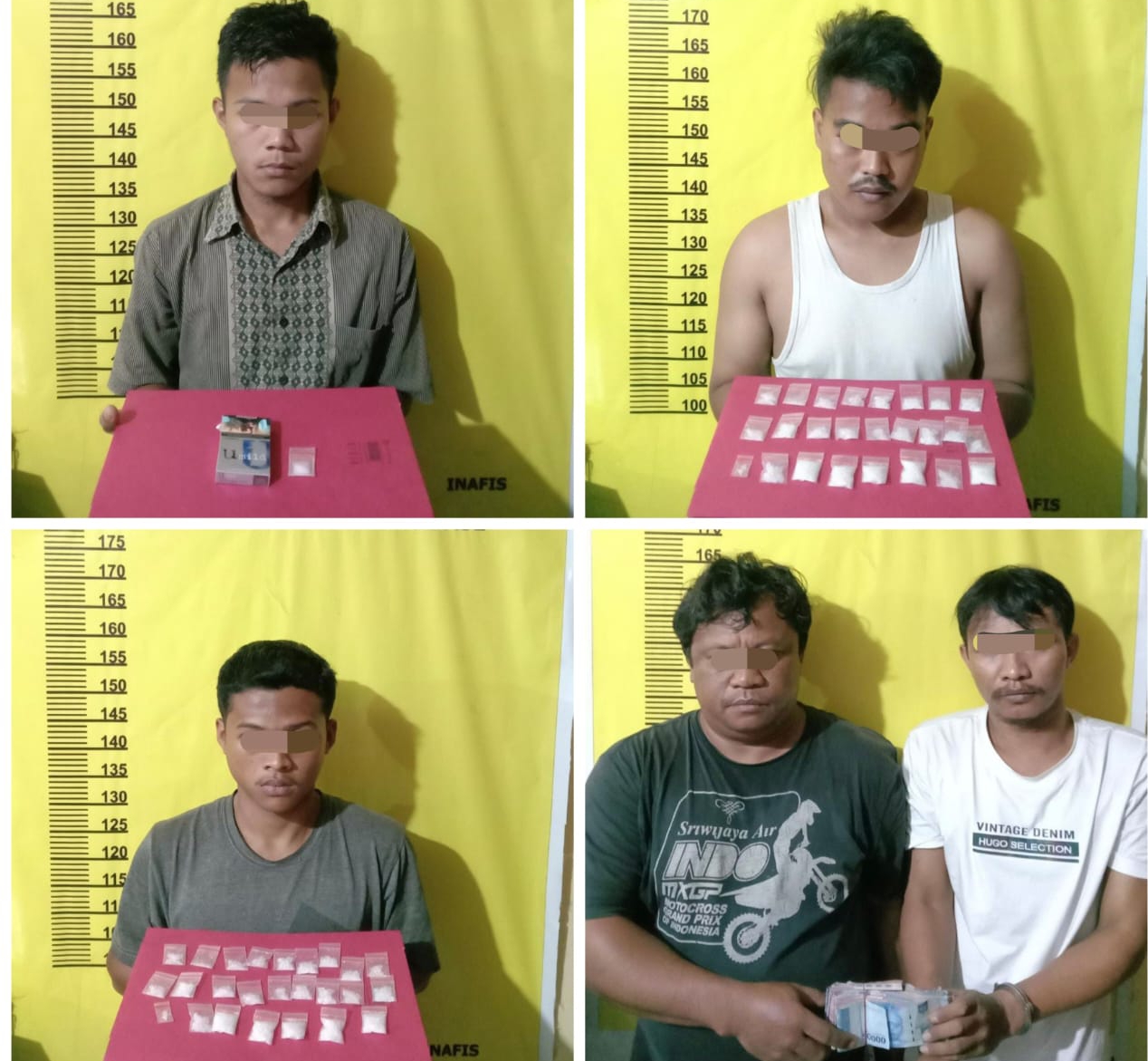 Seminggu Jelang Lebaran, 5 Pengedar Sabu-sabu di Inhu Ditangkap Polisi