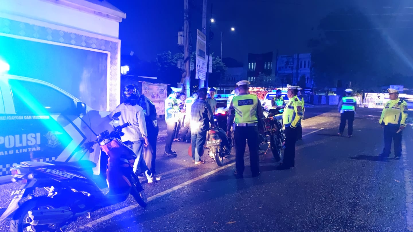 Sepekan Blue Light Patrol, Ditlantas Polda Riau dan Jajaran Amankan 55 Motor Balap Liar