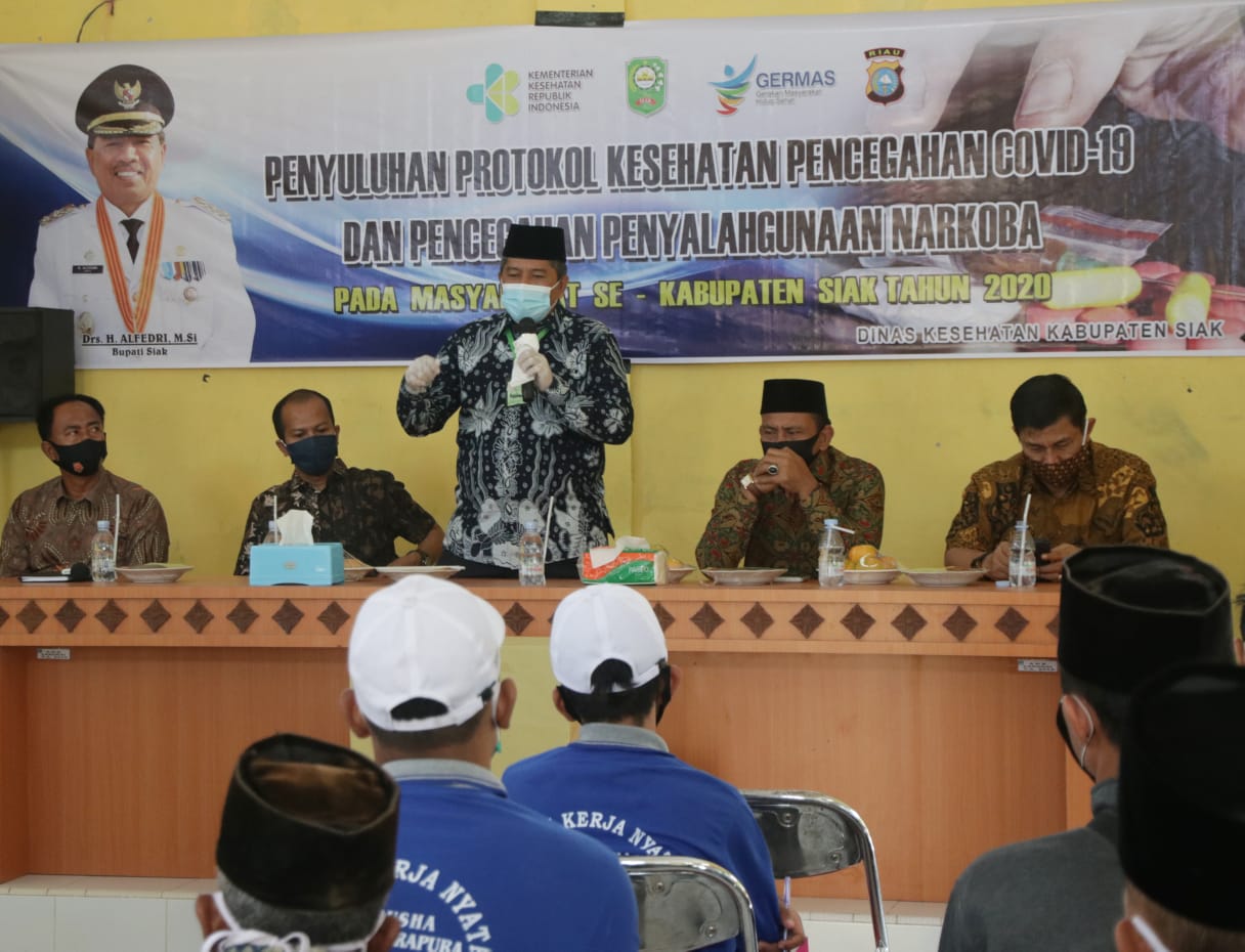Jadi Narsum Sosialisasi Bahaya Narkoba, Bupati Alfedri Ingatkan Pentingnya Protokol Kesehatan