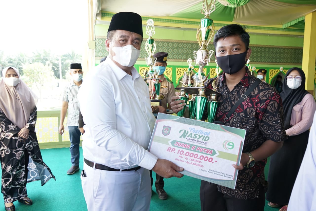 Wakil Bupati Taufik Tutup Festival Seni Nasyid Kabupaten Asahan 2021