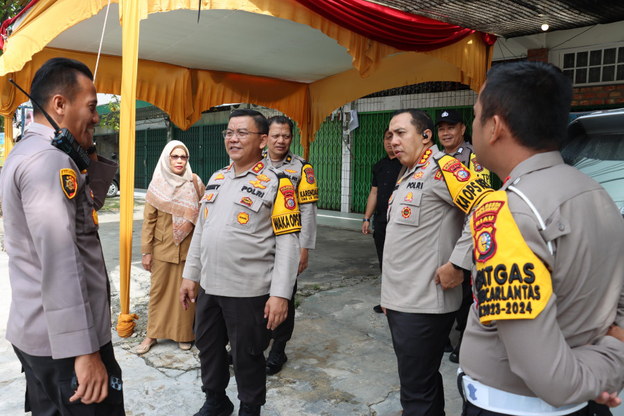 Polresta Pekanbaru Pastikan Keamanan 6 TPS Kunjungan Forkopimda