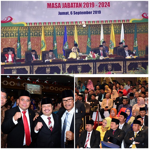 Bupati Bengkalis Hadiri Pengucapan Sumpah Anggota DPRD Provinsi Riau Periode 2019-2024