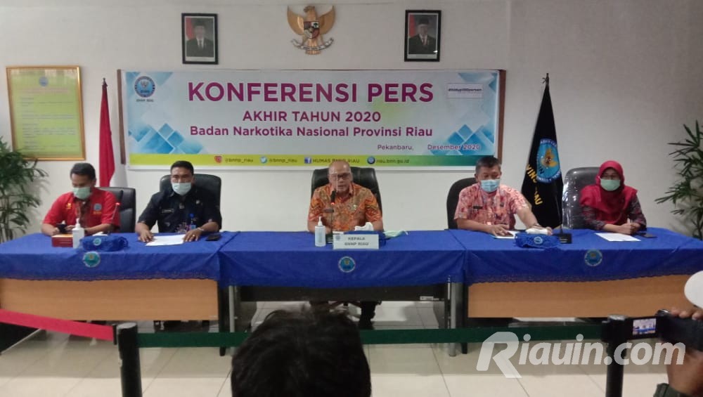 Selama 2020, BNN Riau Sita 74.946 Gram Sabu, 3.837 Butir Ekstasi dan 3,97 Kg Ganja