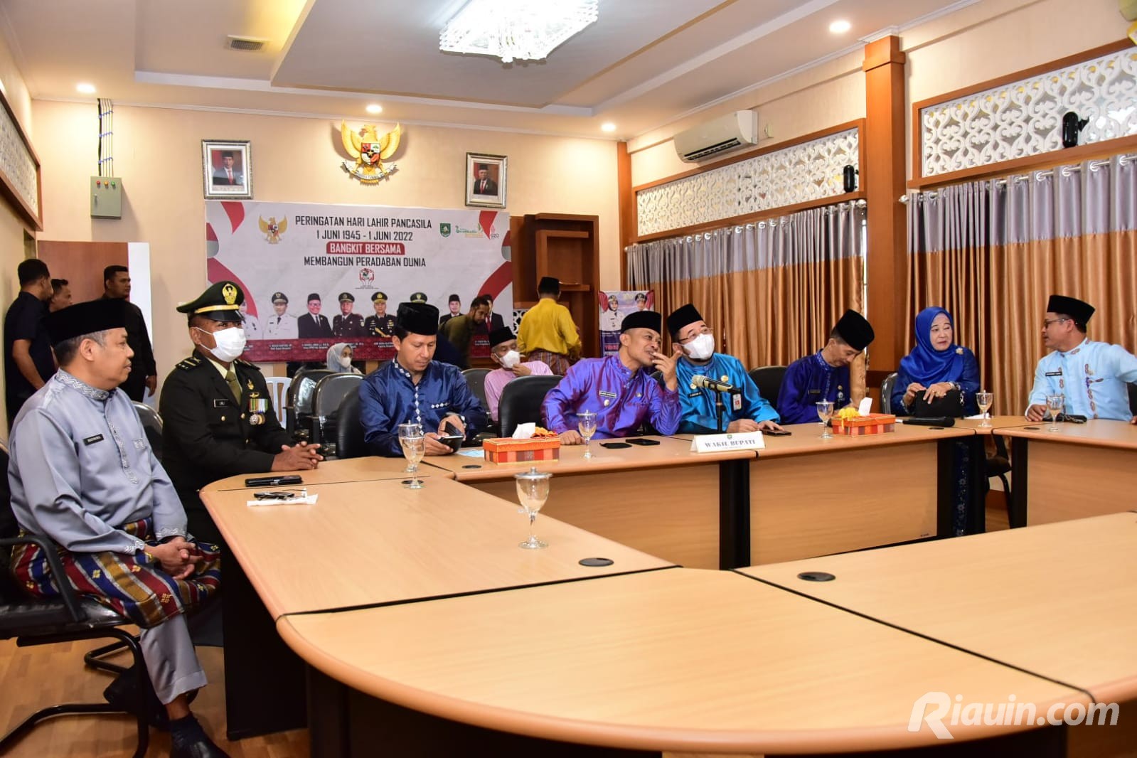 Wabup Bengkalis Ikuti Upacara Peringatan Hari Lahir Pancasila Secara Virtual