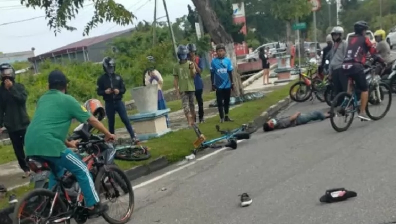 Asyik Bersepeda, Wanita 44 Tahun di Pekanbaru Tewas Diseruduk Pajero