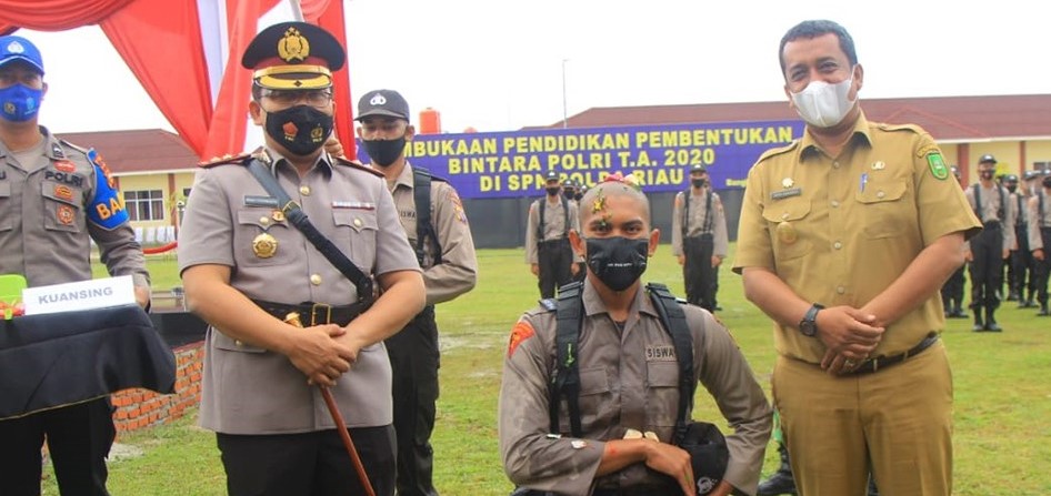 PjS Bupati Kuansing Hadiri Upacara Pendidikan Pembentukan Bintara Polri 2020