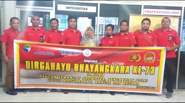 PT. Pelindo 1 Cabang Tembilahan â€œUcapkanâ€ Selamat HUT Bhayangkara ke 73