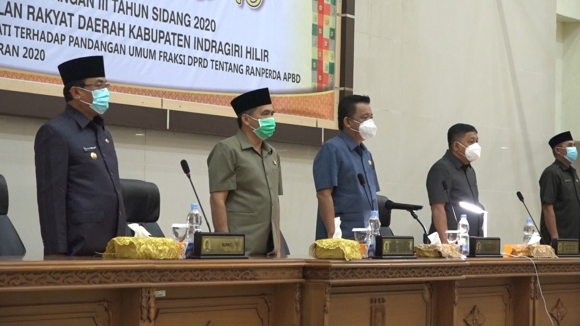 Bupati Tanggapi Pandangan Umum Fraksi DPRD Inhil Terkait Ranperda APBD Tahun 2020 