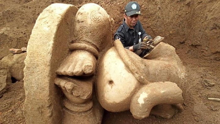 Warga Pandeglang Dihebohkan dengan Penemuan Patung Diduga Ganesha