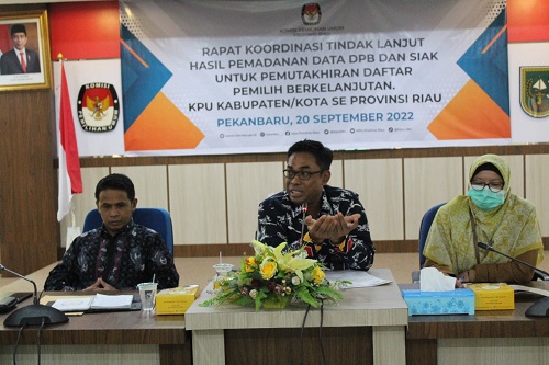 Pemutakhiran Data Pemilih Berkelanjutan, KPU Riau Gelar Rakor Bahas DPB dan Siak 