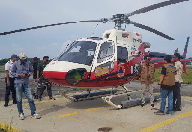 Bantuan Helikopter BNPB untuk Tanggulangi Karhutla di Riau Tiba