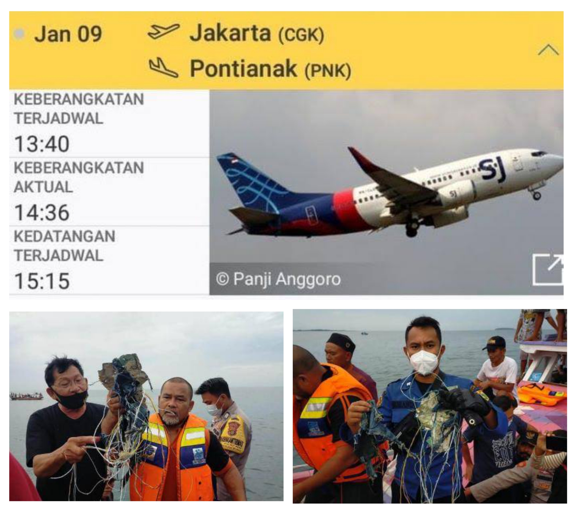 Sriwijaya Air Jatuh, Baru Terbang 4 Menit dari Jakarta Tujuan Pontianak