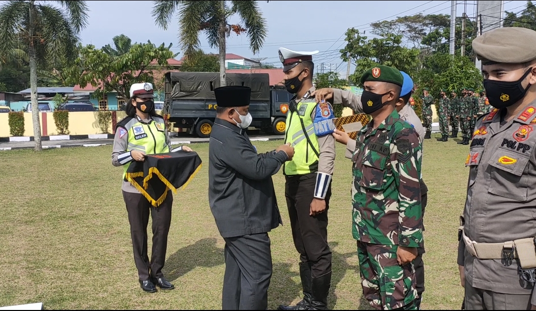 Pemkab-Polres Kampar Gelar Apel Operasi Ketupat Lancang Kuning 2021