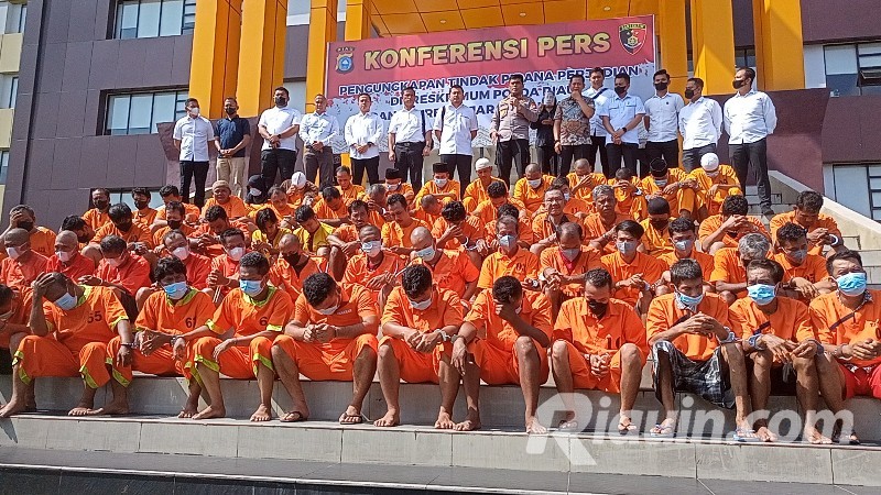 Dalam Seminggu, Polda Riau Tangkap 78 Tersangka Kasus Perjudian