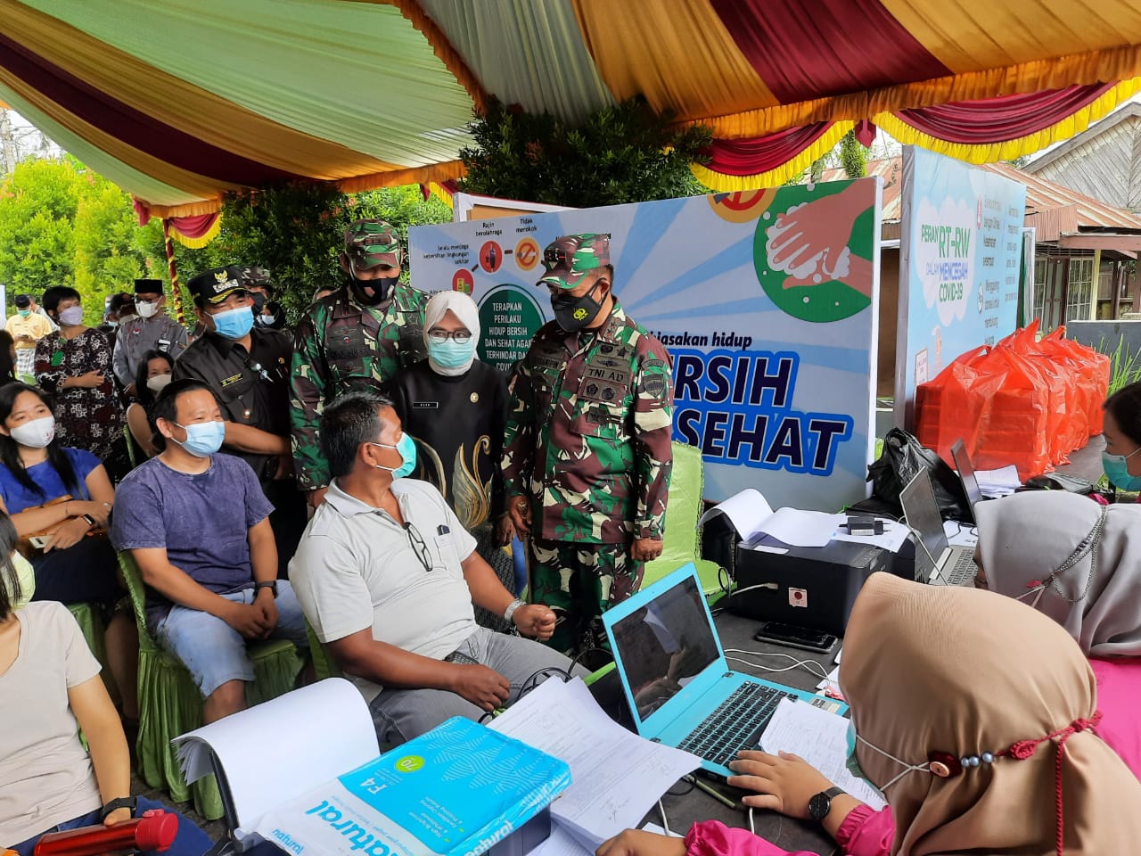 Tinjau Pelaksanaan Vaksinasi  Covid-19 di Riau, Pangdam I BB Kunker ke Inhu