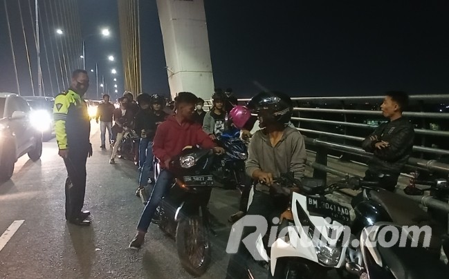 Patroli Preventif Strike, Ratusan Pemotor Diamankan di Jembatan Siak 4 Pekanbaru