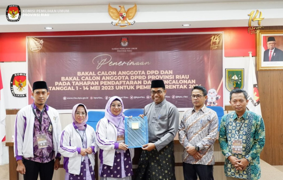 Hingga Hari Ini, Baru 7 Bacalon DPD RI Daftar ke KPU Riau