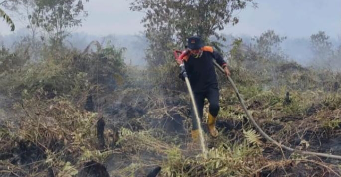 Siaga Karhutla, Polres Bengkalis Kerahkan Tiga Drone Awasi Daerah Rawan Kebakaran Lahan