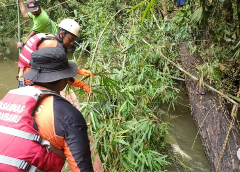 Tolong Teman Terseret Arus, Mahasiswa UIN Suska Ditemukan Tewas di Sungai Batang Batang Gangsal Inhu