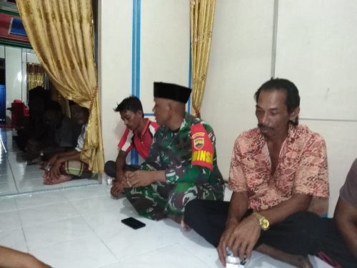 Lakukan Komsos, Koramil 04/Kuindra Kerja Sama dengan HSNI