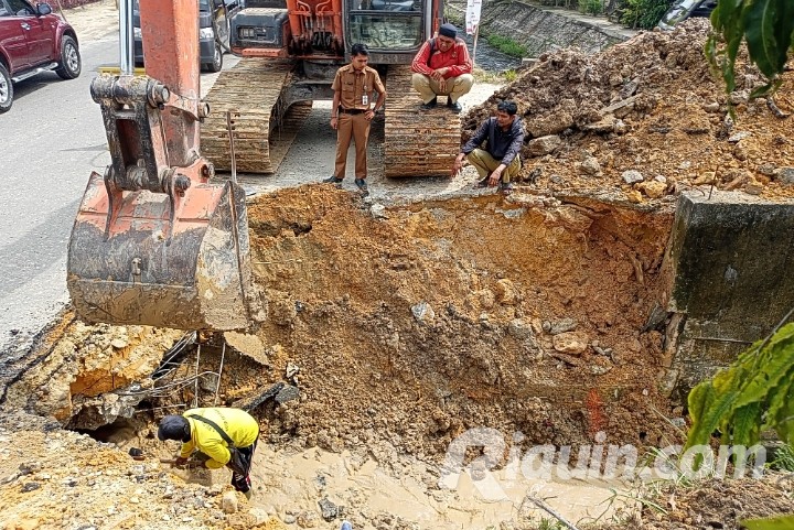 Jalan Amblas 2 Meter di Parit Indah, Bina Marga Pekanbaru Gesa Perbaikan