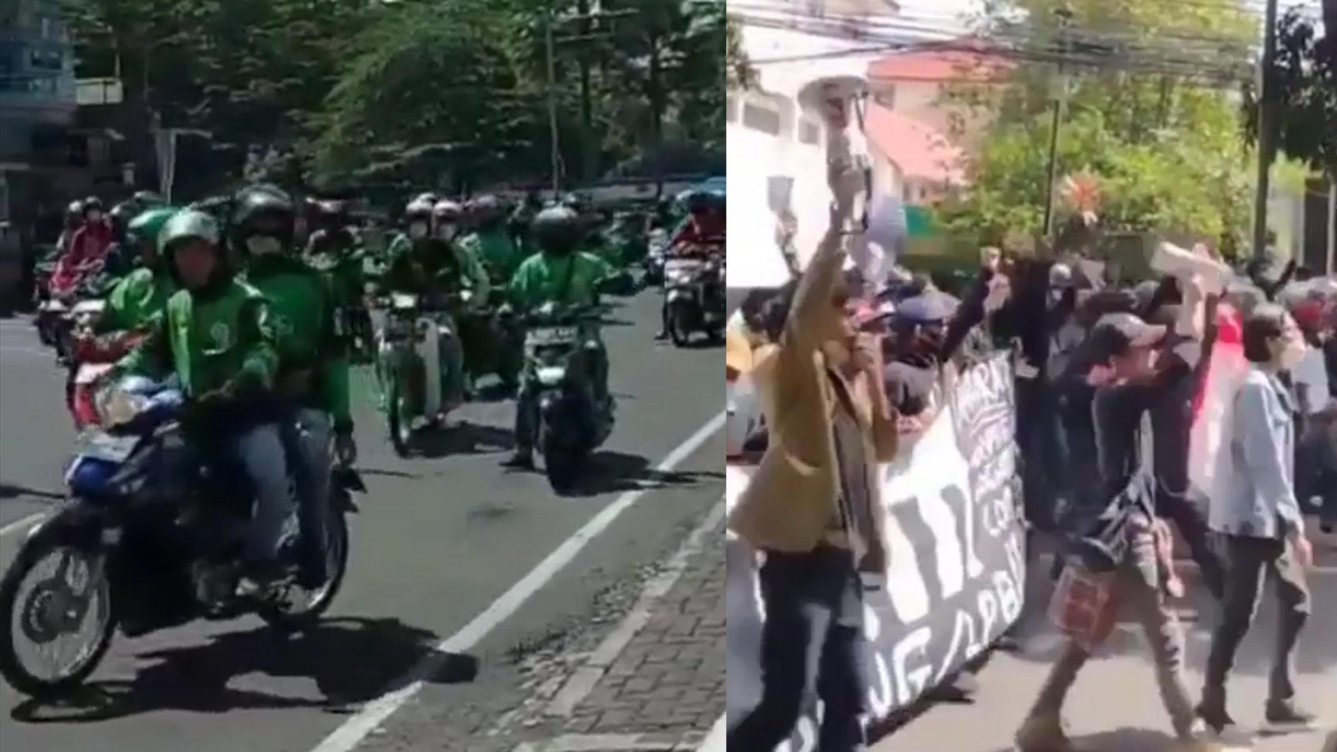 Ratusan Driver Ojol Se-Bandung Raya Lakukan Aksi Demo Tolak Pemberlakuan PPKM