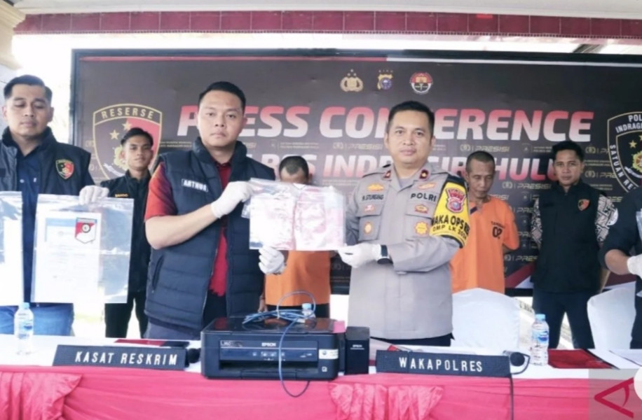 Dicetak di Rengat, Polres Inhu Tangkap Empat Pelaku Pengedar Uang Palsu