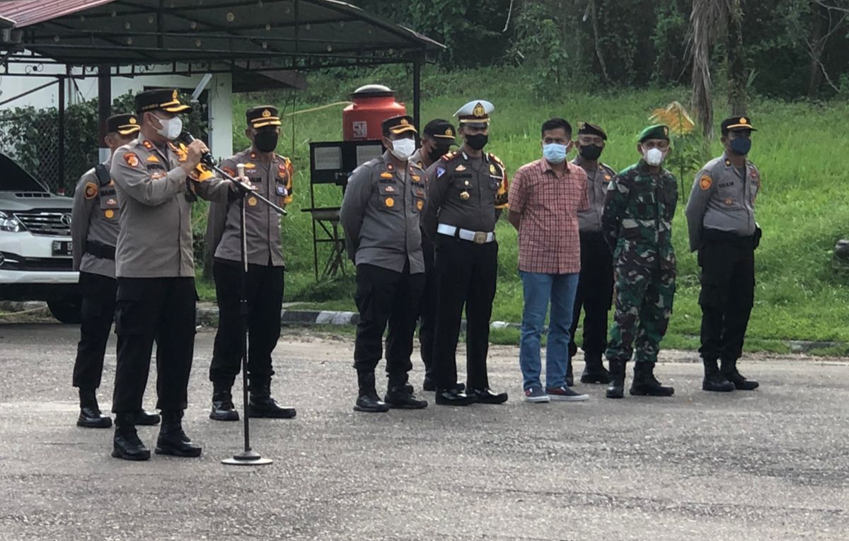 Pengamanan Takbir Keliling, Polsek Mandau Gelar Apel Persiapan