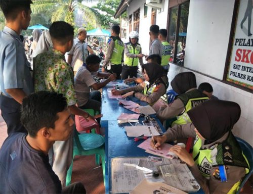 Baru Dua Hari, Polres Kampar Tilang 112 Pelanggar Lalu Lintas Pada Operasi Zebra Muara Takus 2019