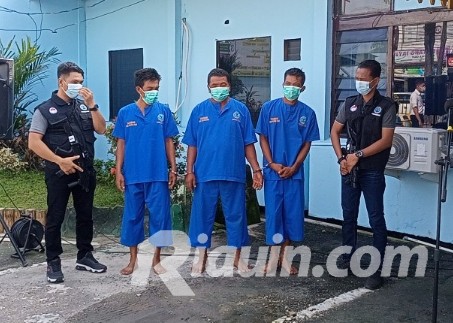 3 Kurir Narkoba Asal Bengkalis Ditangkap, 8,89 Kg Sabu Disita BNNP Riau
