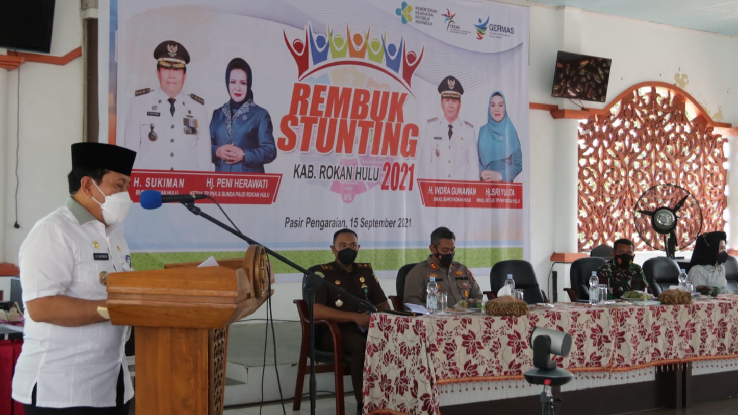 Percepatan Penurunan Stunting, Bupati Rohul Sukiman Buat Kesepakatan Bersama