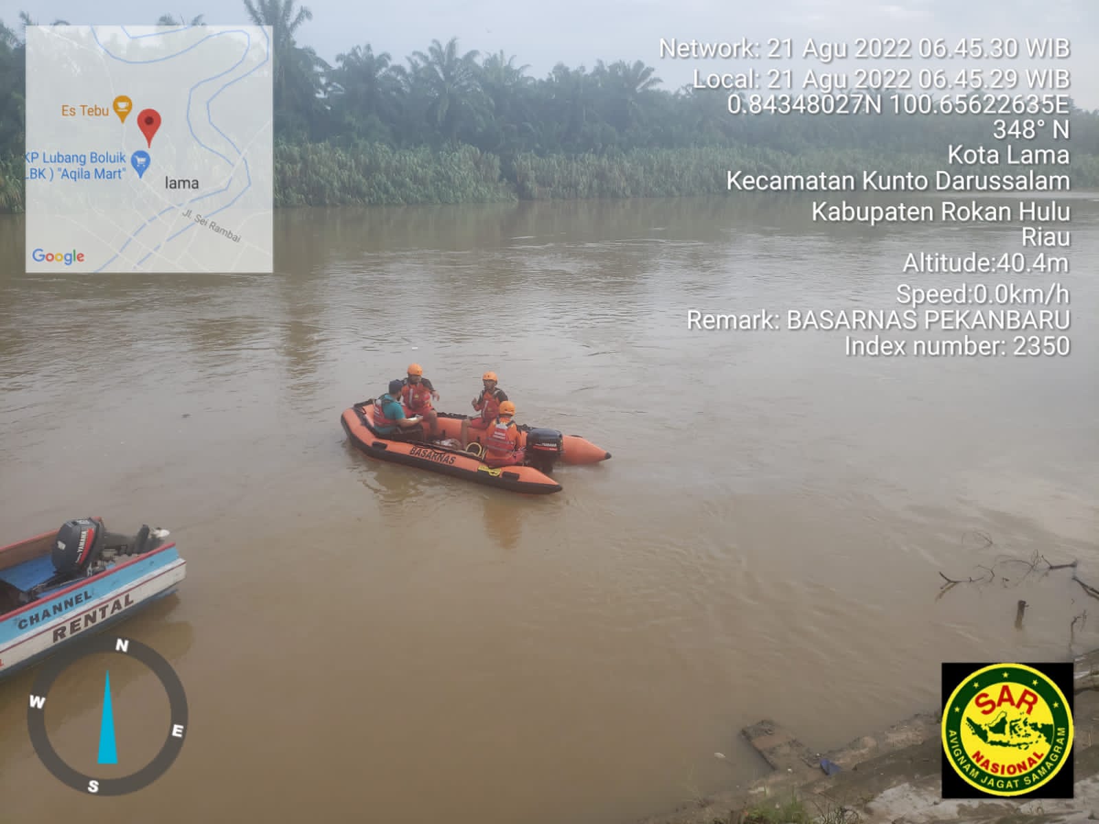 Memasuki Hari ke-3, Tim SAR Lanjutkan Pencarian Remaja Tenggelam di Sungai Rokan