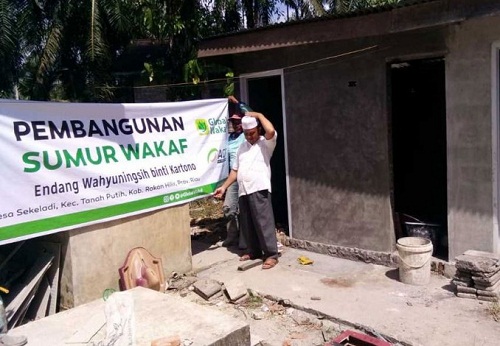 ACT Bangun Sumur Wakaf untuk Masyarakat Desa Sekeladi Rohil 
