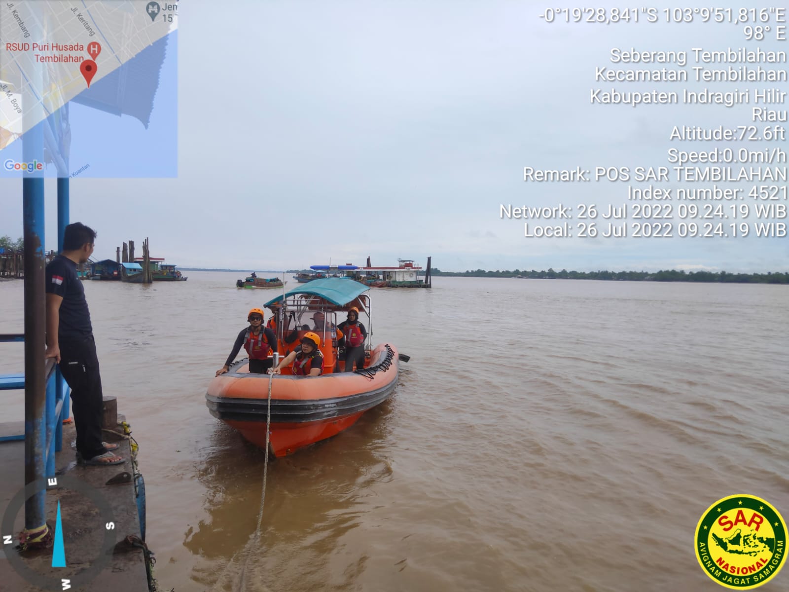 Nelayan di Inhil Jatuh dari Pompong, Tim SAR Lakukan Pencarian