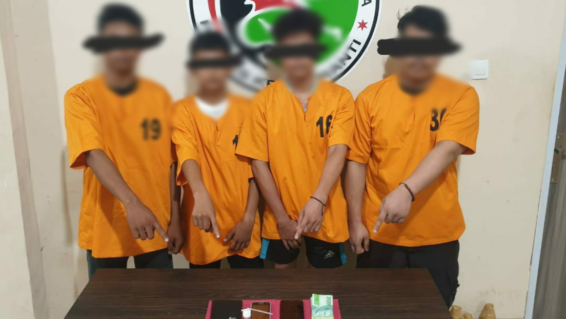 Konsumsi Narkoba, 3 Remaja dan Pengedar di Meranti Ditangkap Polisi
