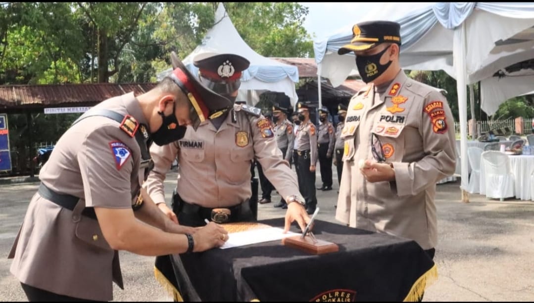 Kasat Lantas Diganti, Kapolres Bengkalis Pimpin Sertijab