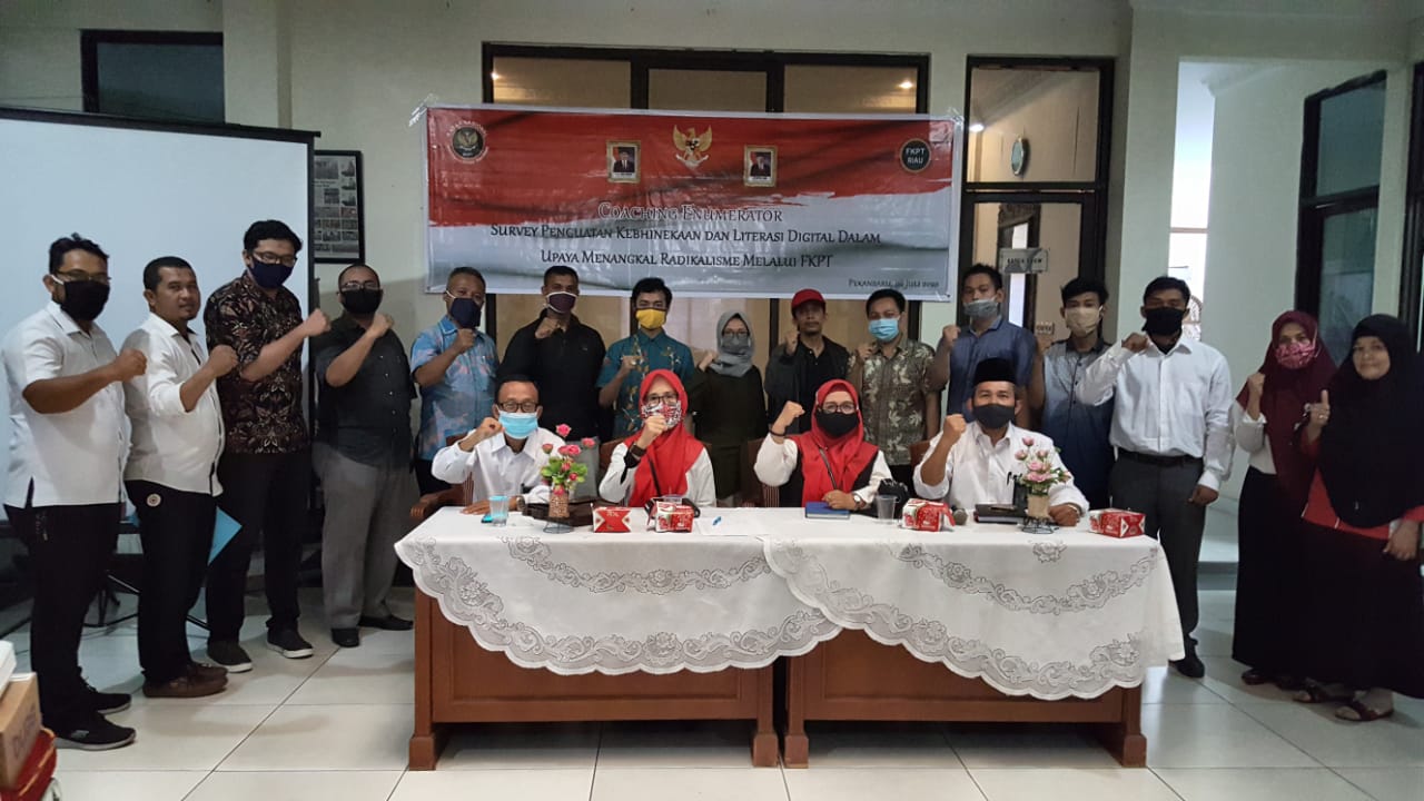 BNPT Gelar Survei Kebhinekaan, Tim Enumerator FKPT Riau Di-Coaching Sebelum Turun
