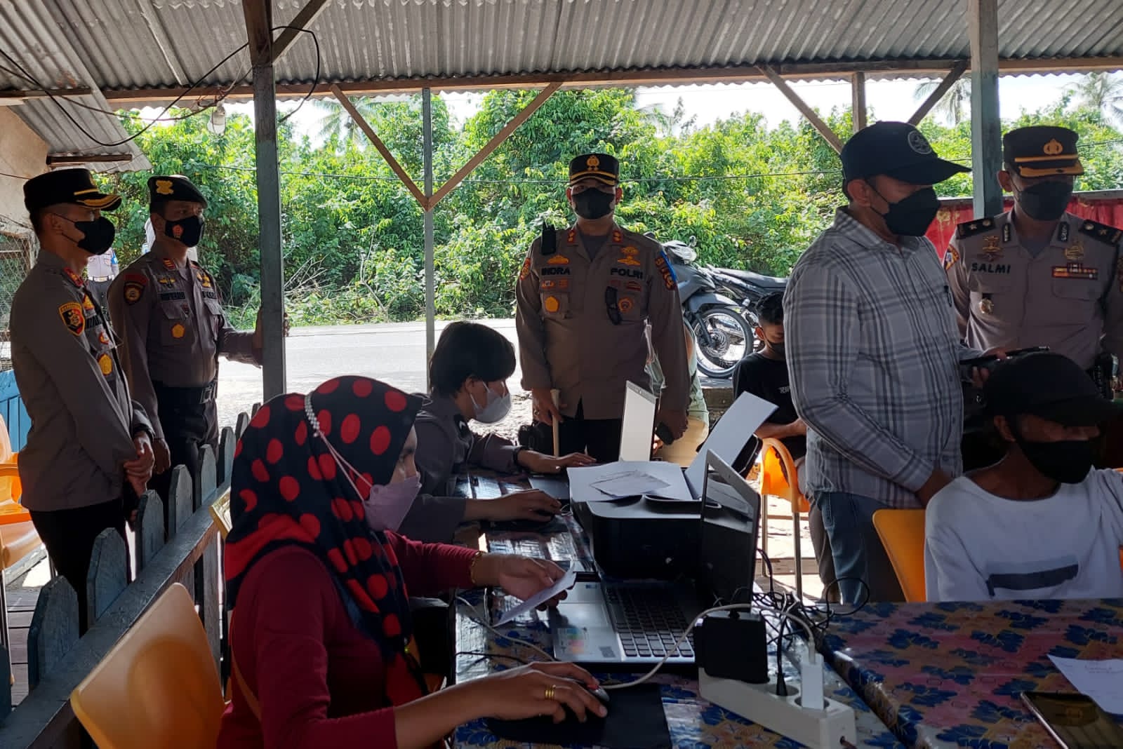 Cegah Sebaran Omicron, Polres Bengkalis Buka Gerai Vaksin di Pelabuhan Roro Air Putih