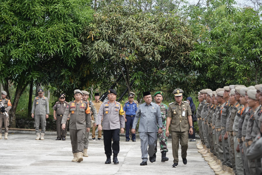 Pasca Cuti Pilkada, Suhadriman Ambiy Pimpin Apel Gabungan di Lingkup Pemkab Kuansing